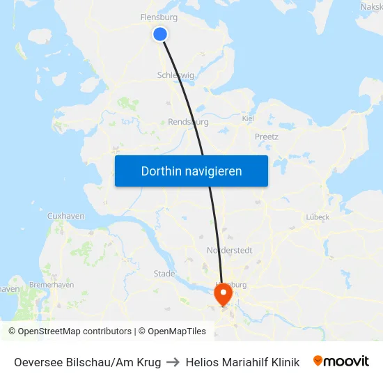 Oeversee Bilschau/Am Krug to Helios Mariahilf Klinik map
