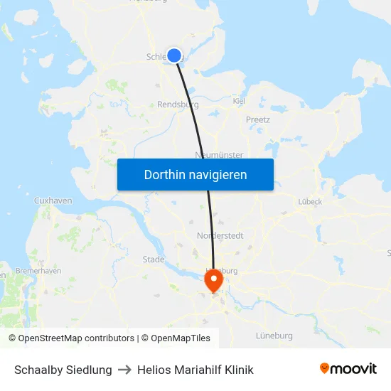 Schaalby Siedlung to Helios Mariahilf Klinik map