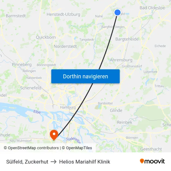 Sülfeld, Zuckerhut to Helios Mariahilf Klinik map