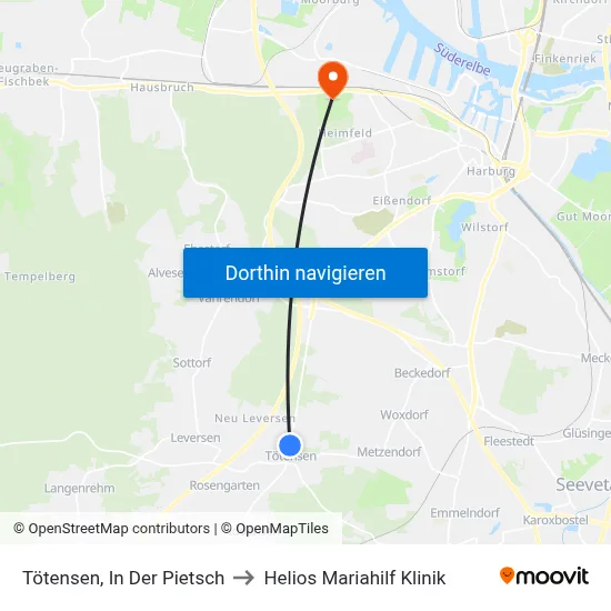 Tötensen, In Der Pietsch to Helios Mariahilf Klinik map