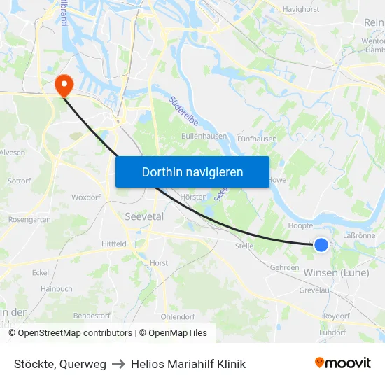 Stöckte, Querweg to Helios Mariahilf Klinik map