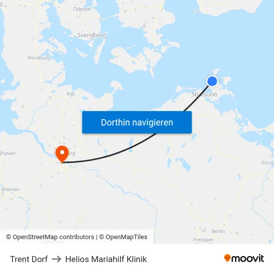 Trent Dorf to Helios Mariahilf Klinik map