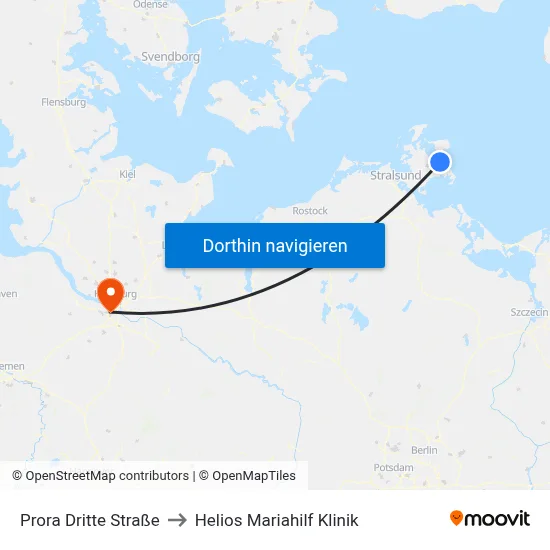 Prora Dritte Straße to Helios Mariahilf Klinik map