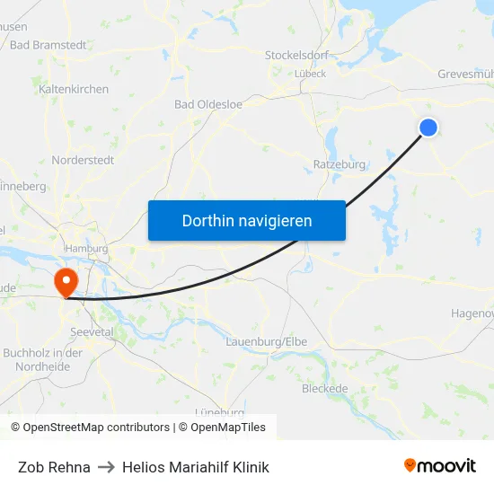 Zob Rehna to Helios Mariahilf Klinik map