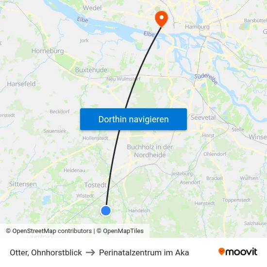 Otter, Ohnhorstblick to Perinatalzentrum im Aka map