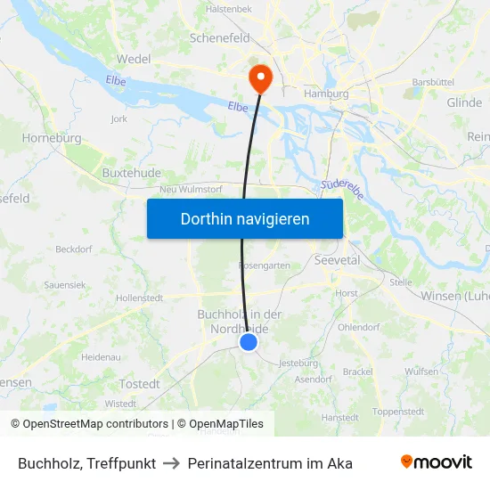 Buchholz, Treffpunkt to Perinatalzentrum im Aka map