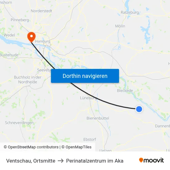 Ventschau, Ortsmitte to Perinatalzentrum im Aka map