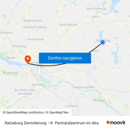 Ratzeburg Demolierung to Perinatalzentrum im Aka map