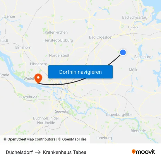 Düchelsdorf, Dorfstraße to Krankenhaus Tabea map