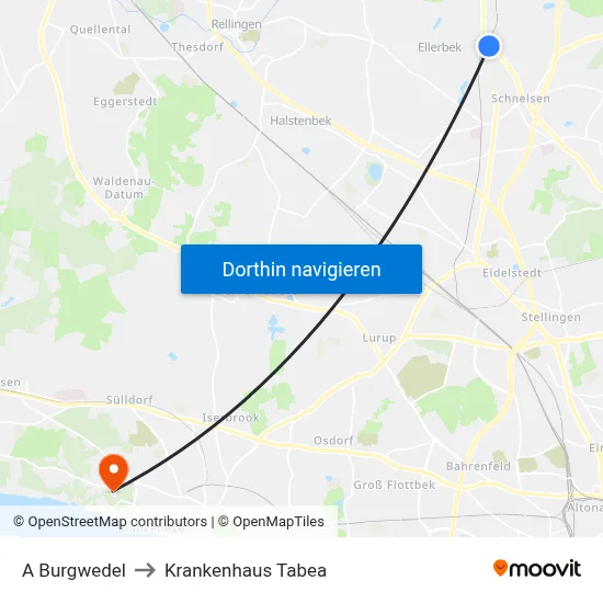 A Burgwedel to Krankenhaus Tabea map