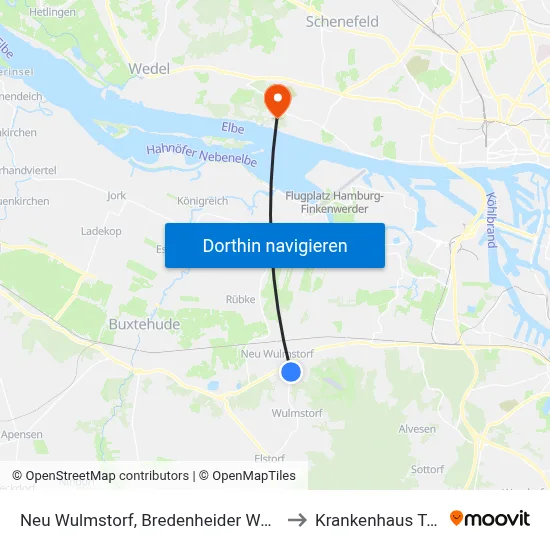 Neu Wulmstorf, Bredenheider Weg (Süd) to Krankenhaus Tabea map