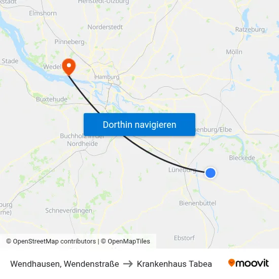 Wendhausen, Wendenstraße to Krankenhaus Tabea map