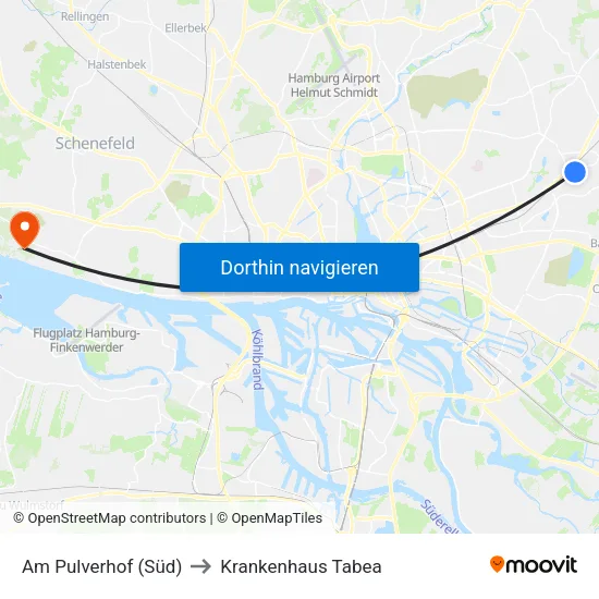 Am Pulverhof (Süd) to Krankenhaus Tabea map