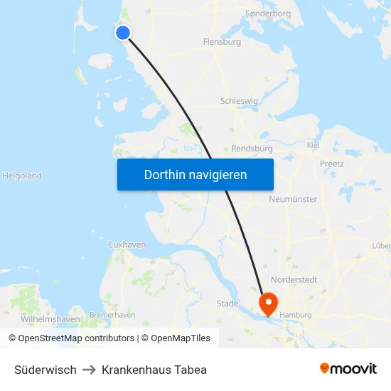 Süderwisch to Krankenhaus Tabea map