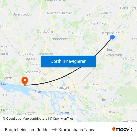 Bargteheide, am Redder to Krankenhaus Tabea map