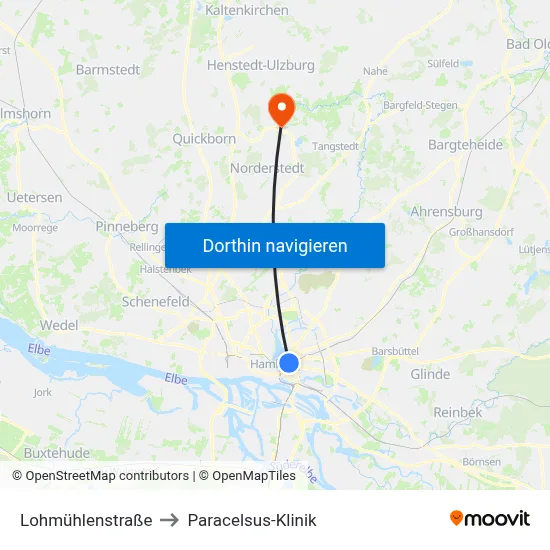 Lohmühlenstraße to Paracelsus-Klinik map