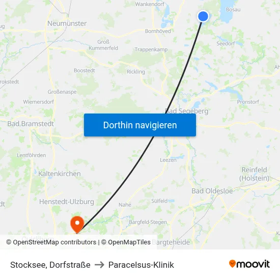 Stocksee, Dorfstraße to Paracelsus-Klinik map