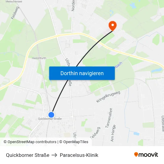 Quickborner Straße to Paracelsus-Klinik map