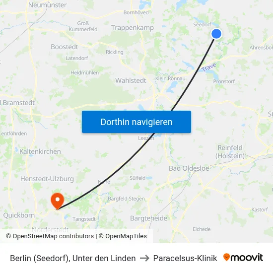 Berlin (Seedorf), Unter den Linden to Paracelsus-Klinik map