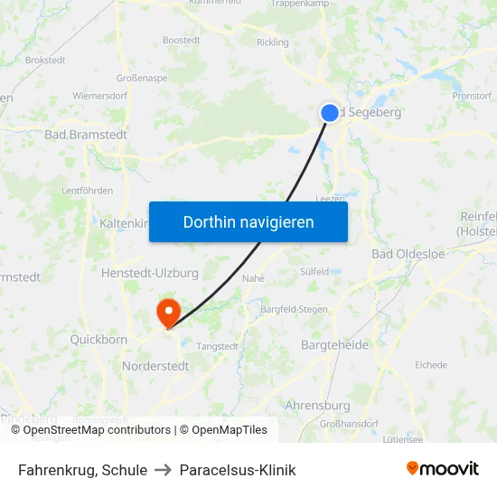 Fahrenkrug, Schule to Paracelsus-Klinik map