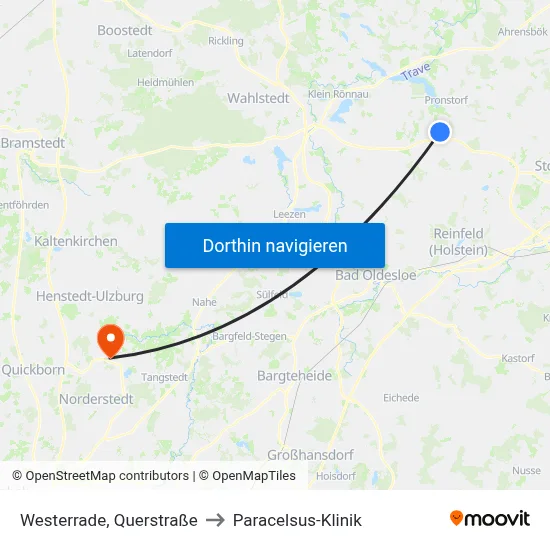 Westerrade, Querstraße to Paracelsus-Klinik map
