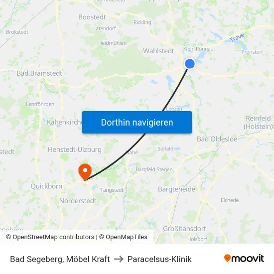 Bad Segeberg, Möbel Kraft to Paracelsus-Klinik map