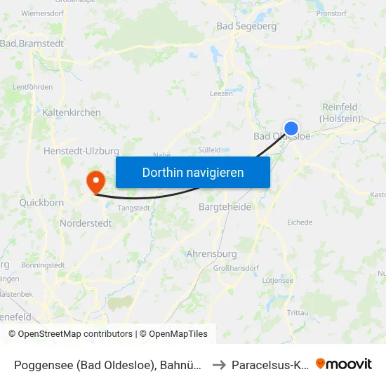 Poggensee (Bad Oldesloe), Bahnübergang to Paracelsus-Klinik map