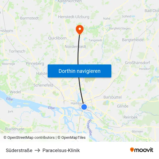 Süderstraße to Paracelsus-Klinik map