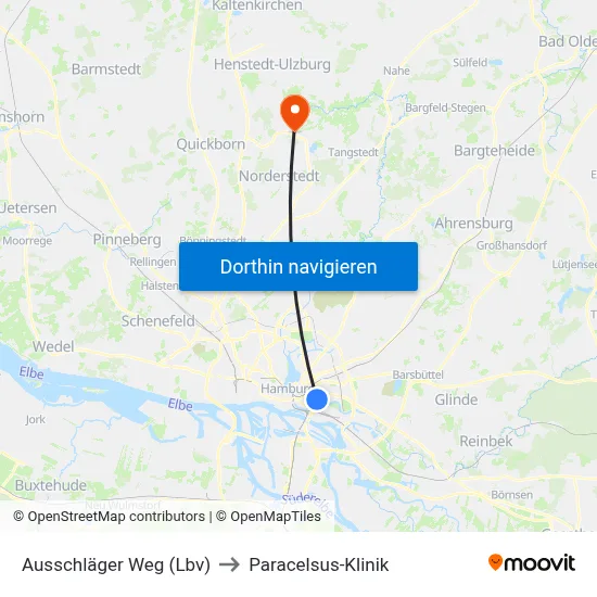 Ausschläger Weg (Lbv) to Paracelsus-Klinik map