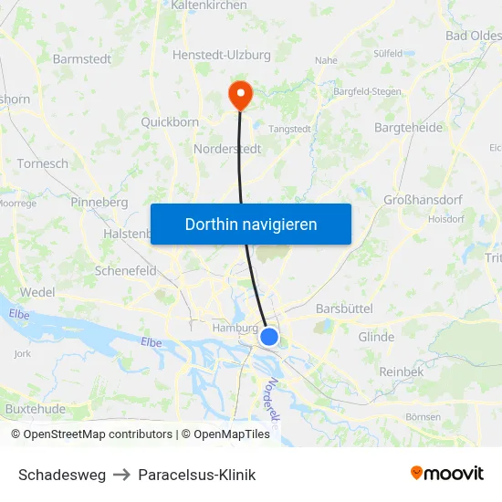 Schadesweg to Paracelsus-Klinik map