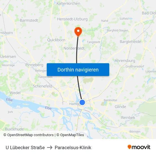 U Lübecker Straße to Paracelsus-Klinik map