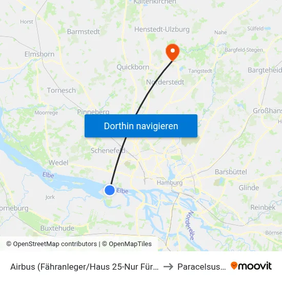 Airbus (Fähranleger/Haus 25-Nur Für Betriebsange.) to Paracelsus-Klinik map