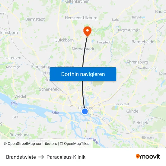 Brandstwiete to Paracelsus-Klinik map