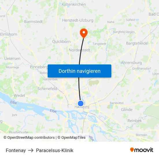 Fontenay to Paracelsus-Klinik map