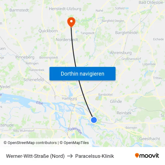 Werner-Witt-Straße (Nord) to Paracelsus-Klinik map