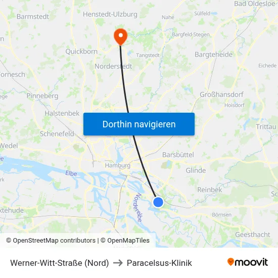 Werner-Witt-Straße (Nord) to Paracelsus-Klinik map