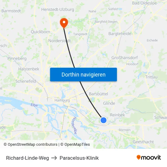 Richard-Linde-Weg to Paracelsus-Klinik map