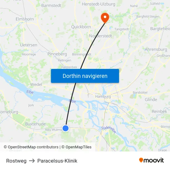 Rostweg to Paracelsus-Klinik map