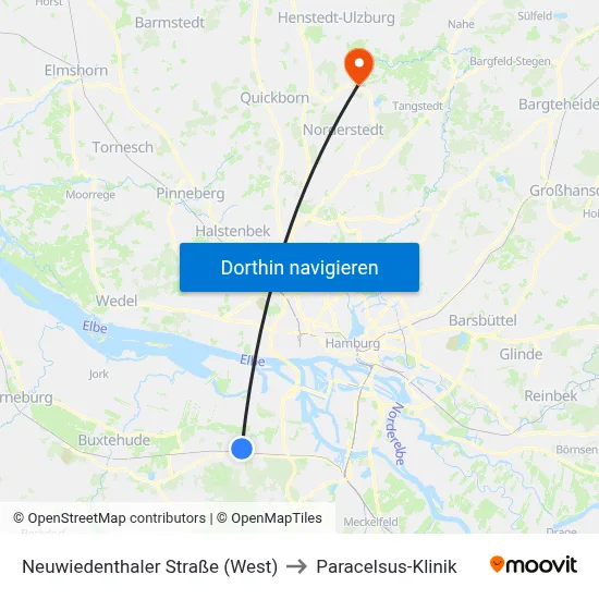 Neuwiedenthaler Straße (West) to Paracelsus-Klinik map