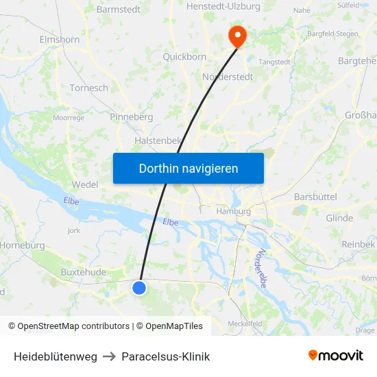 Heideblütenweg to Paracelsus-Klinik map