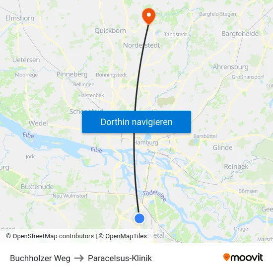 Buchholzer Weg to Paracelsus-Klinik map