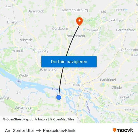Am Genter Ufer to Paracelsus-Klinik map