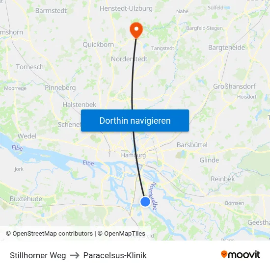 Stillhorner Weg to Paracelsus-Klinik map