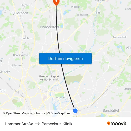 Hammer Straße to Paracelsus-Klinik map