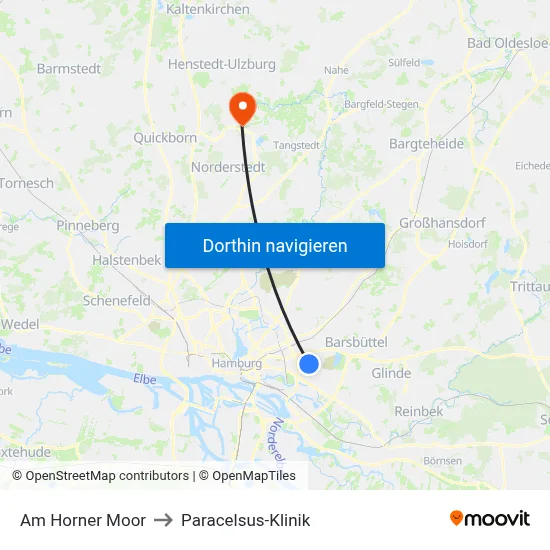 Am Horner Moor to Paracelsus-Klinik map