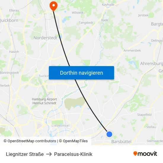 Liegnitzer Straße to Paracelsus-Klinik map