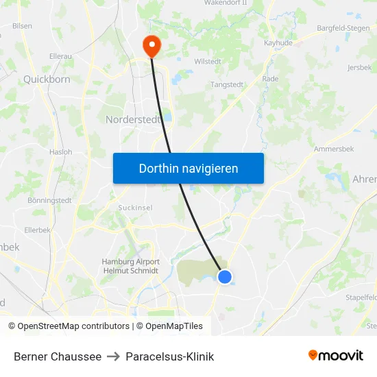 Berner Chaussee to Paracelsus-Klinik map