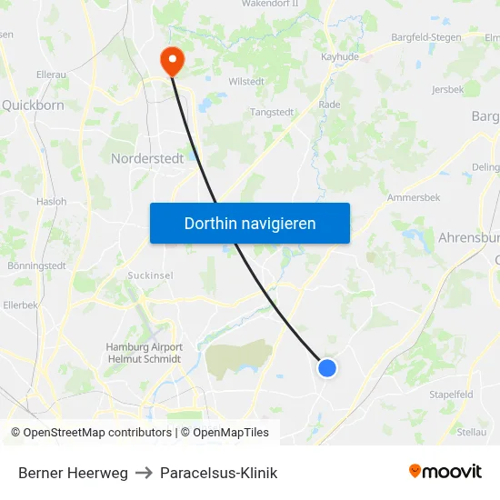 Berner Heerweg to Paracelsus-Klinik map