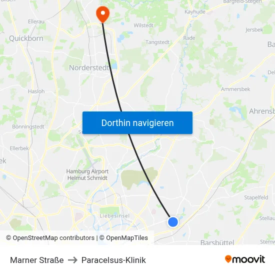Marner Straße to Paracelsus-Klinik map