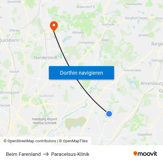 Beim Farenland to Paracelsus-Klinik map